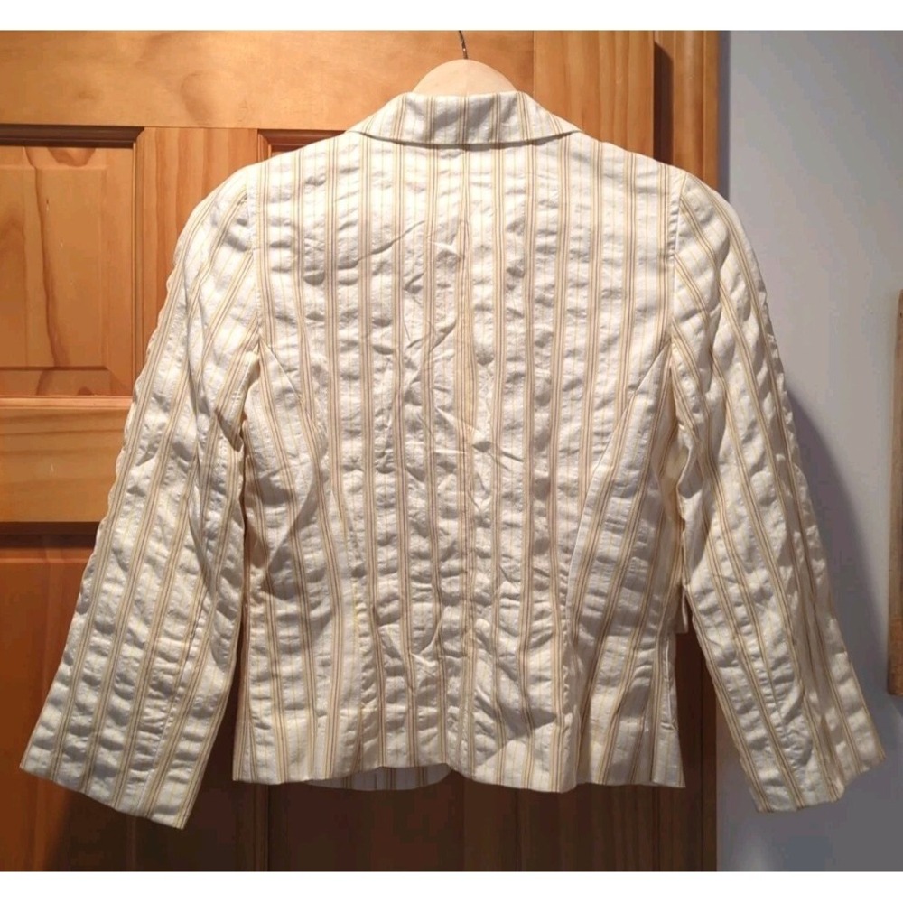 New Express Women's Suit - Blazer and Pants Set Size 4 Pinstripe Cream READ! - Picture 9 of 13
